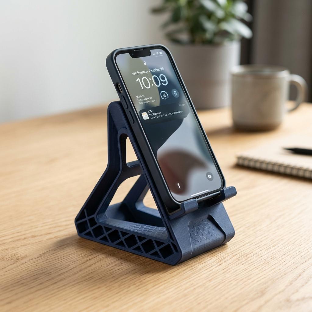 Ergonomic Desktop Phone Stand View 1