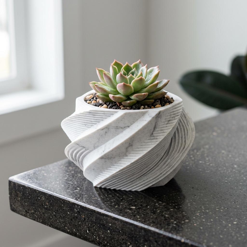 Self-Watering Hexagonal Planter View 1