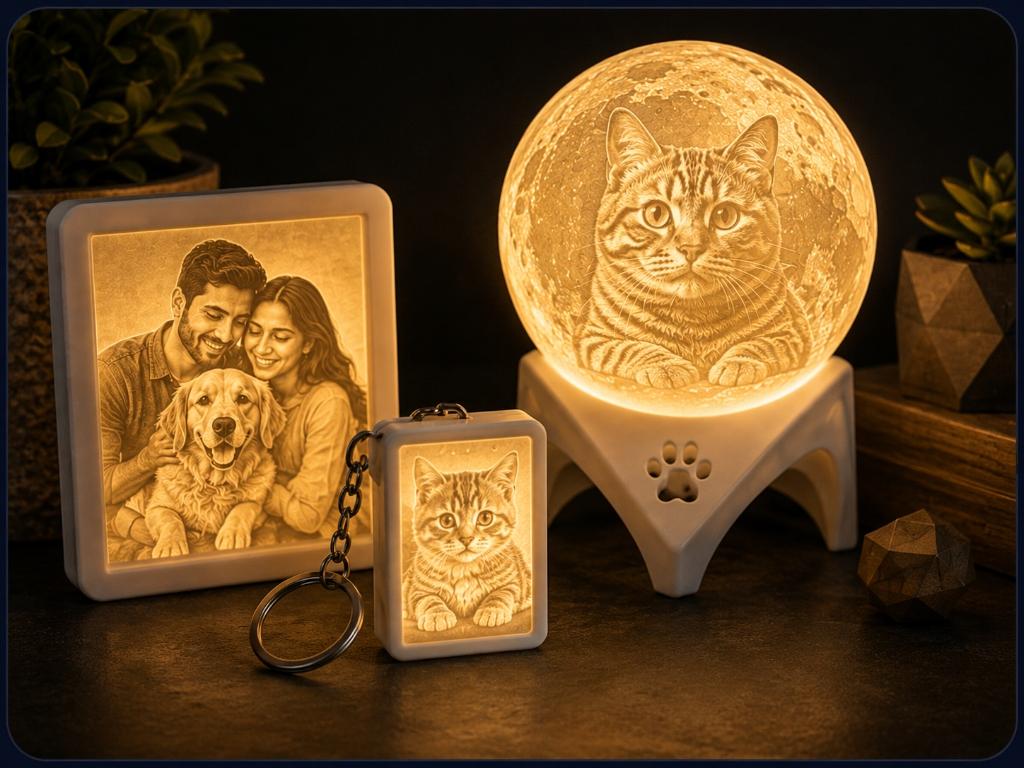 Custom 3D printed Lithophane Products category